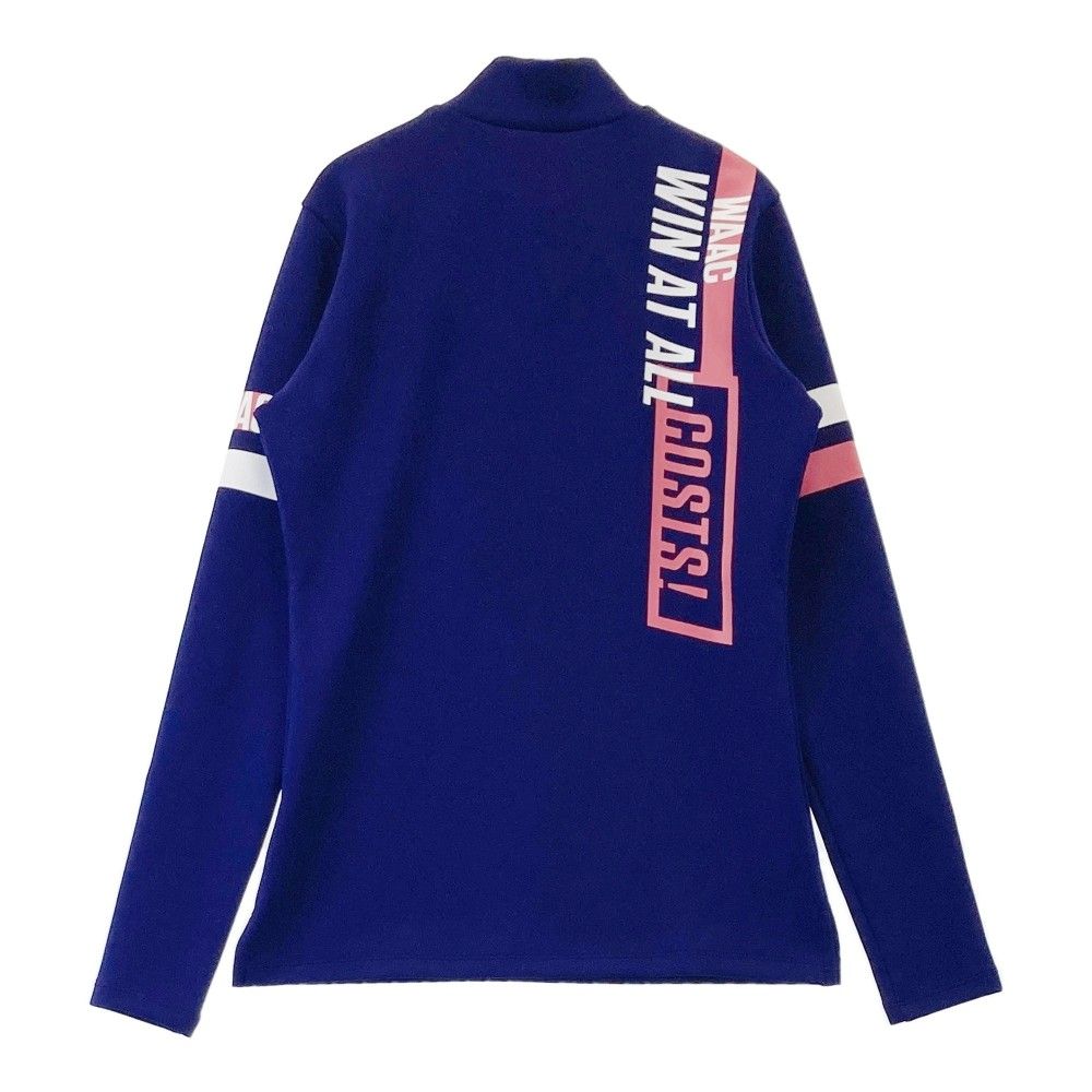 サイズ：2 WAAC ワック  長袖ハイネックTシャツ  ネイビー系 [240101433467] ゴルフウェア レディース ストスト サイズ：2 WAAC ワック 長袖ハイネックTシャツ ネイビー系