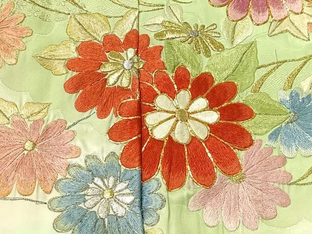 小振袖 花 梅 流水 古典柄 からし色 草花 菖蒲 黒 正絹 黄色 小振袖 花 梅 流水 古典柄 からし色 草花 菖蒲 黒 正絹 黄色