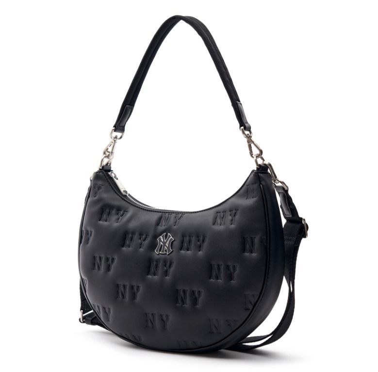 MLB KOREA ショルダーバッグ ボディーバック NYロゴ ブラック MLB KOREA] Diamond Monogram Jacquard Mini Cross Bag New York