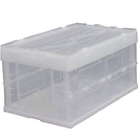 【新品・2営業日で発送】IRISOHYAMA アイリスオーヤマ ハード折りたたみコンテナフタ一体型 HDOH-40L クリア 556996／HDOH-40L 1個