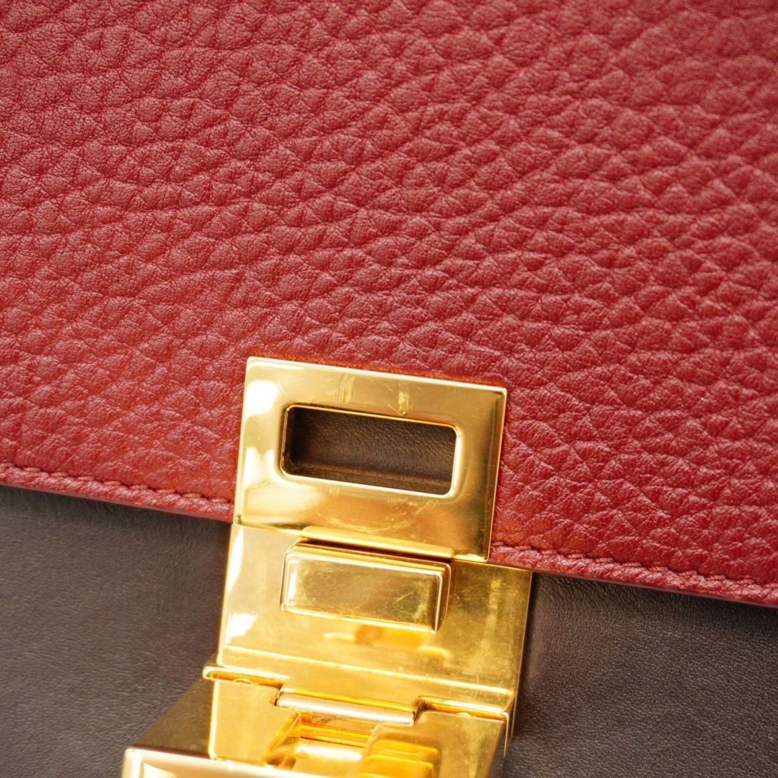 セリーヌ(Celine) セリーヌ ハンドバッグ トラぺーズ レザー ボルドー