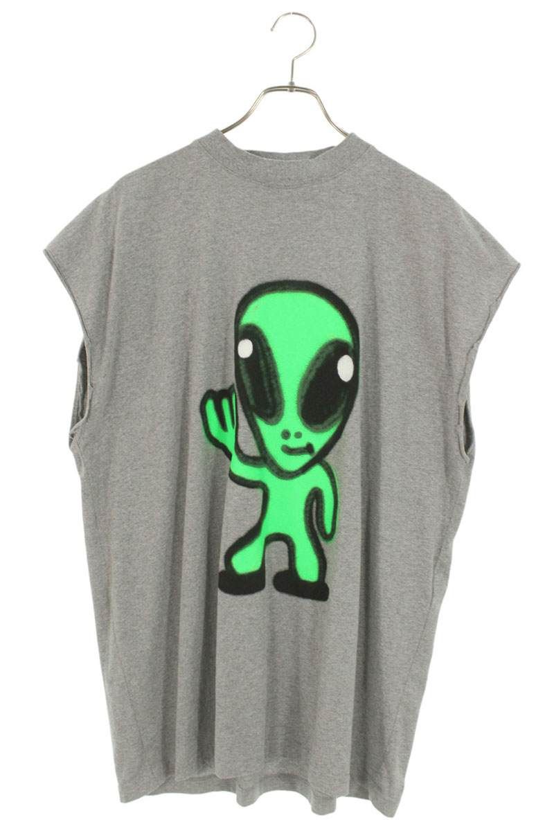 バレンシアガ 767844 TSVF5 エイリアン柄ノースリーブカットソー メンズ 1