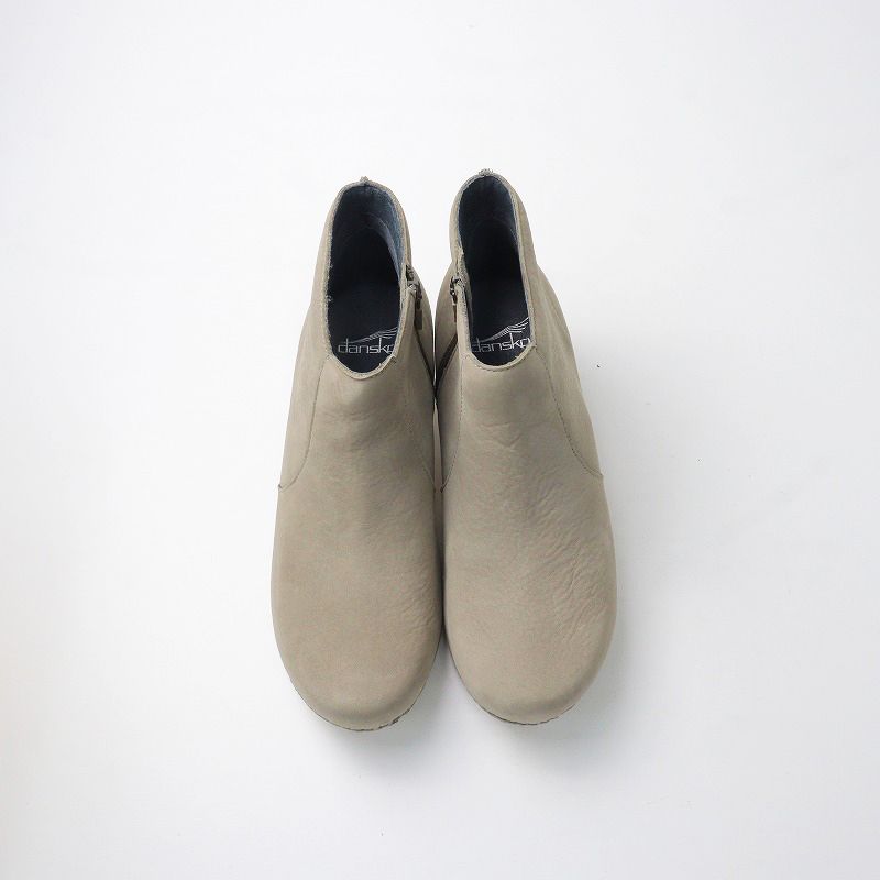 【美品】◾️dansko◾️ショートブーツ◾️マリア◾️サイドジップ◾️ヌバック◾️カーキ 極美品 ダンスコ dansko MARIA MILLED Nobuck マリア サイド