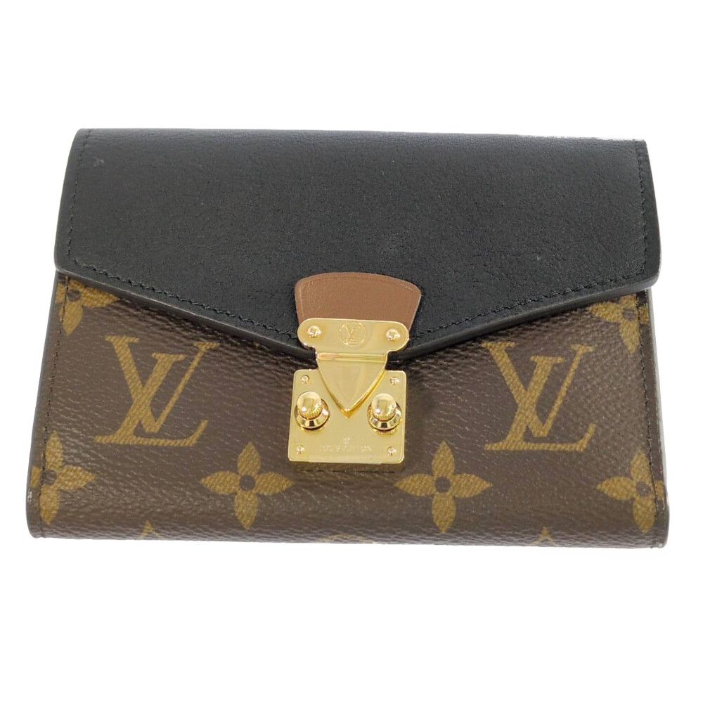 LOUIS VUITTON ルイヴィトン モノグラム･ポルトフォイユパラス･2つ折り財布|M67479|ブラウン×ブラック|翌日配送可 ♀ S レディース 594498