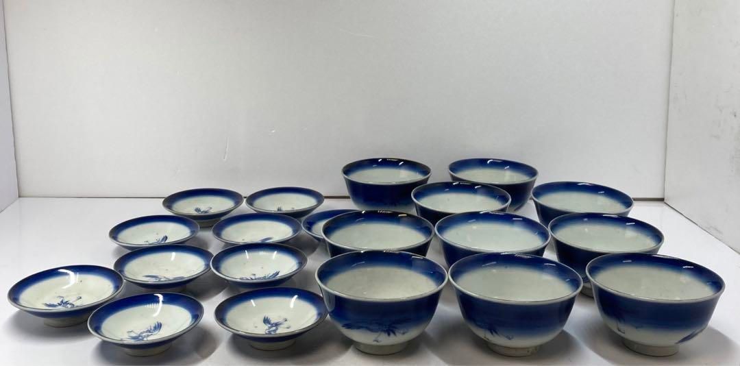 古伊万里 瑠璃 蓋茶碗 10客 木箱付 東さ5-1005① - メルカリ