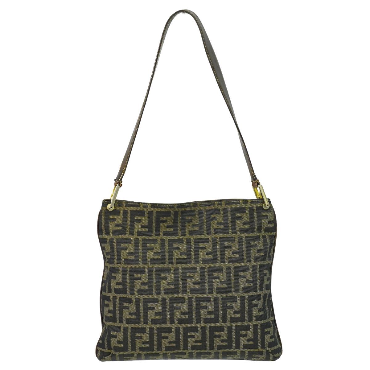 フェンディ ZUCCA キャンバス ショルダーバッグ FENDI - 本物 フェンディ FENDI ズッカ ショルダーバッグ