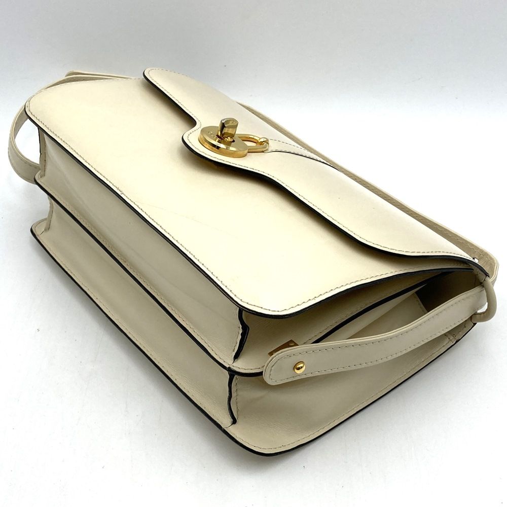 GUCCI　オールドグッチレザー　ヴィンテージ　ショルダーバッグ GUCCI グッチ ショルダーバッグ レザー ホワイト ヴィンテージ