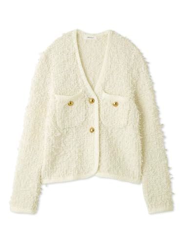 Size 0_Color ホワイト ミラオーウェン ニットツイードショートジャケット 09WNJ251183 レディース WHT