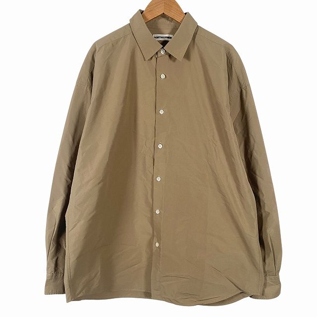 SOFTHYPHEN ベージュ 長袖シャツ ソフトハイフン SOFTHYPHEN シャツ トップス 長袖 無地 ベージュ
