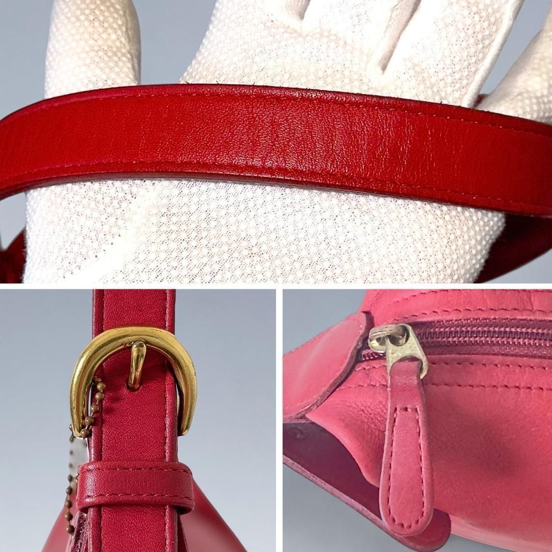 COACH オールドコーチ バケツ ワンショルダー 肩掛け トートバッグ 赤 COACH オールドコーチ バケツ ワンショルダー 肩掛け トート