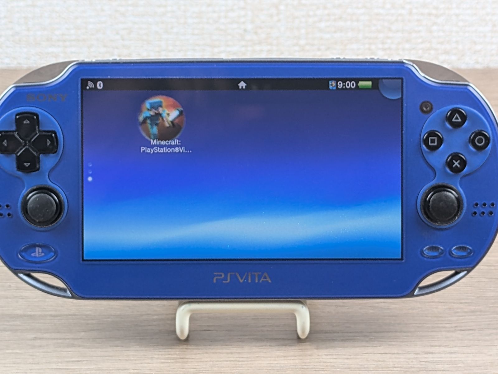  色 SONY PS Vita PCH 1000 サファイアブルー 本体 有機ELモデル すぐ遊べるセット 動作良好 保護フィルム 充電器付 本体 PS Vita(ヴィータ)