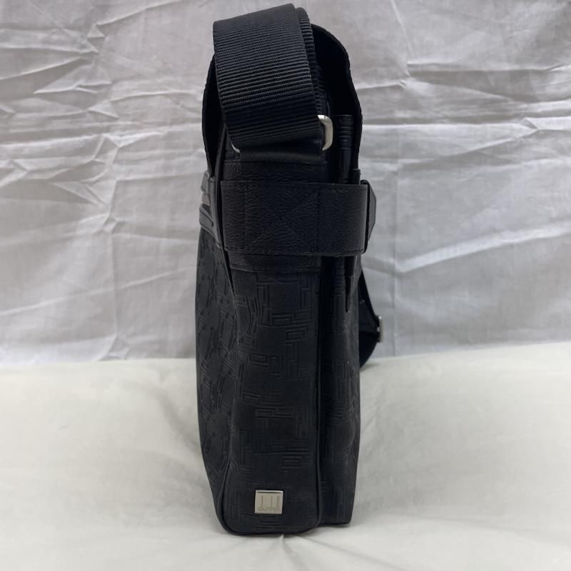 dunhill ダンヒル　ショルダーバッグ　ディーエイト　 レザー　PVC 黒 □新品同様□ dunhill ダンヒル ディーエイト PVC×レザー 総柄
