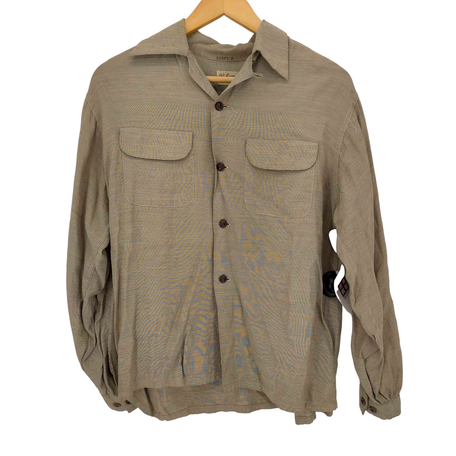 ユーズドフルギ USED古着 {{CLUBMAN SPORTSWEAR}} 40-50S CTNボックスシャツ VINTAGE メンズ  15 1/2