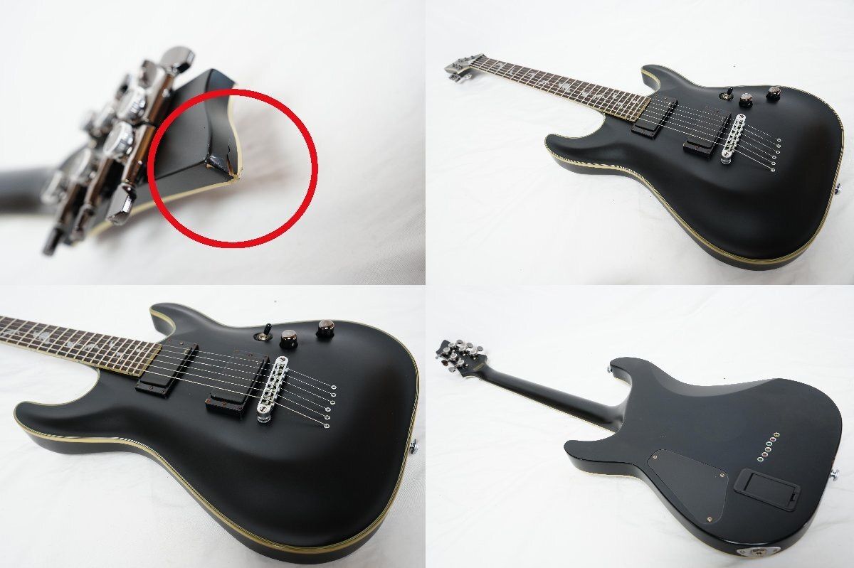 ☆Schecter☆DAMIEN PLATINUM SATIN BLACK EMGピックアップ搭載