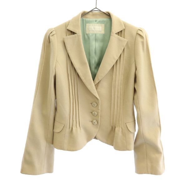 TO BE CHIC - トゥービーシック ウールブレンド テーラードジャケット 38 ベージュ TO BE CHIC レディース トゥービーシック ウールブレンド テーラードジャケット 38