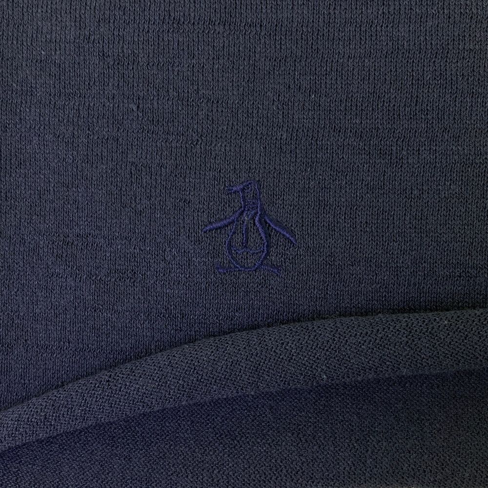 サイズ：XL MUNSING WEAR マンシングウェア ×PENGUIN 半袖 サマーニットセーター  ネイビー系 [240101491866] ゴルフウェア メンズ ストスト サイズ：XL MUNSING WEAR マンシングウェア ×PENGUIN 半袖