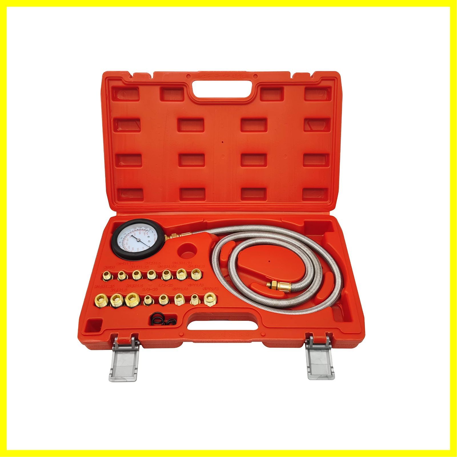 オイルプレッシャーテスター 0-1000KPa ZKTOOL 0-150psi オイルプレッシャーゲージ 油圧テスター 油圧測定 油圧ゲージ