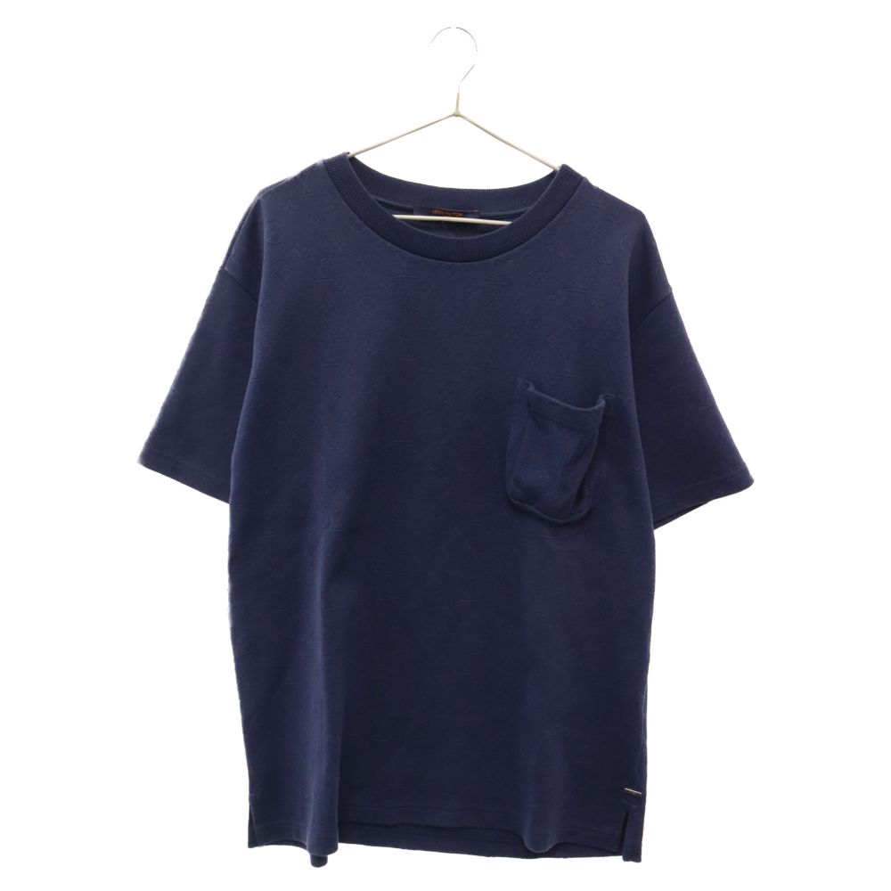 LOUIS VUITTON (ルイヴィトン) 20SS シグネチャー3Dポケットモノグラム ポケット半袖Tシャツ ネイビー RM201Q TCL  HIY49W - メルカリ