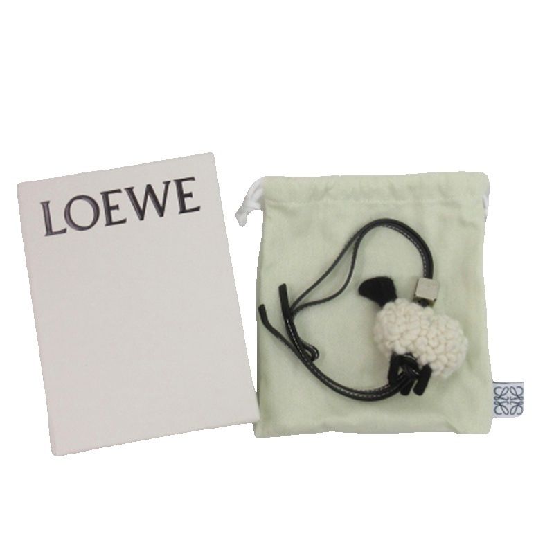 ロエベ LOEWE フェルト シープ 羊モチーフ チャーム ホワイト