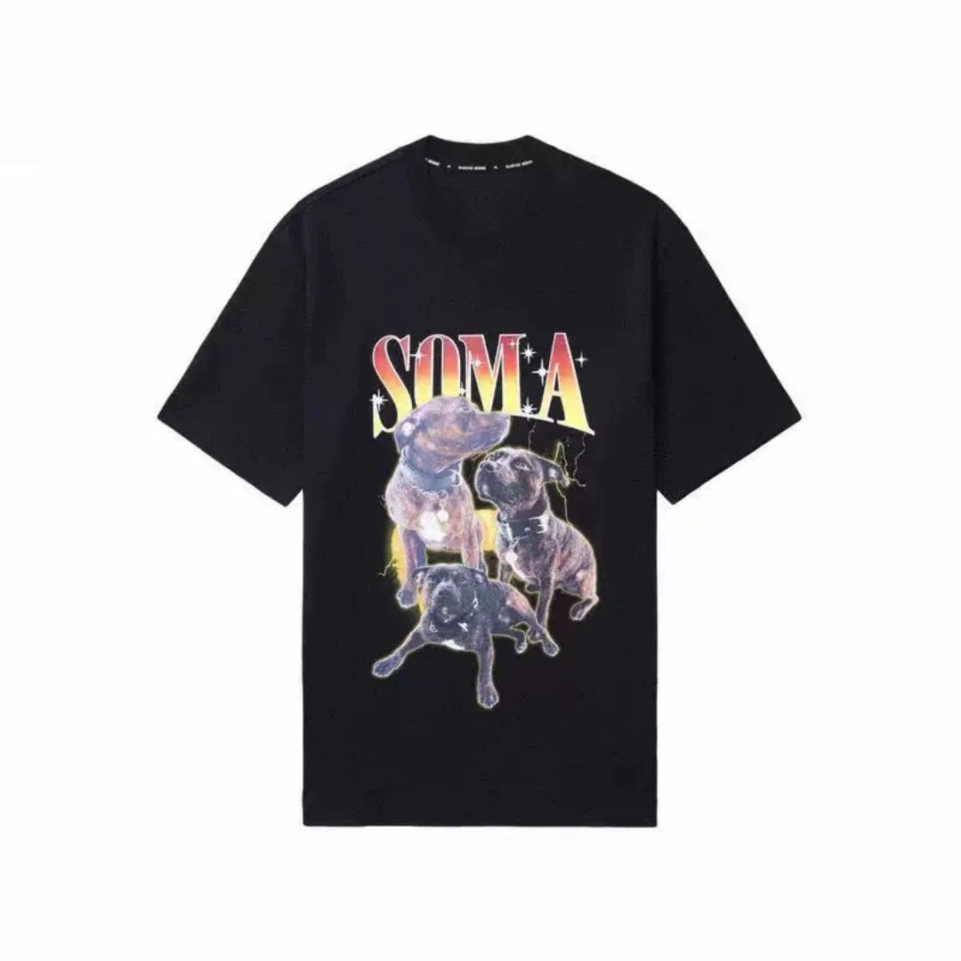 新品 未使用 MARINE SERRE マリーンセル Tシャツ プリント T-Shirt 