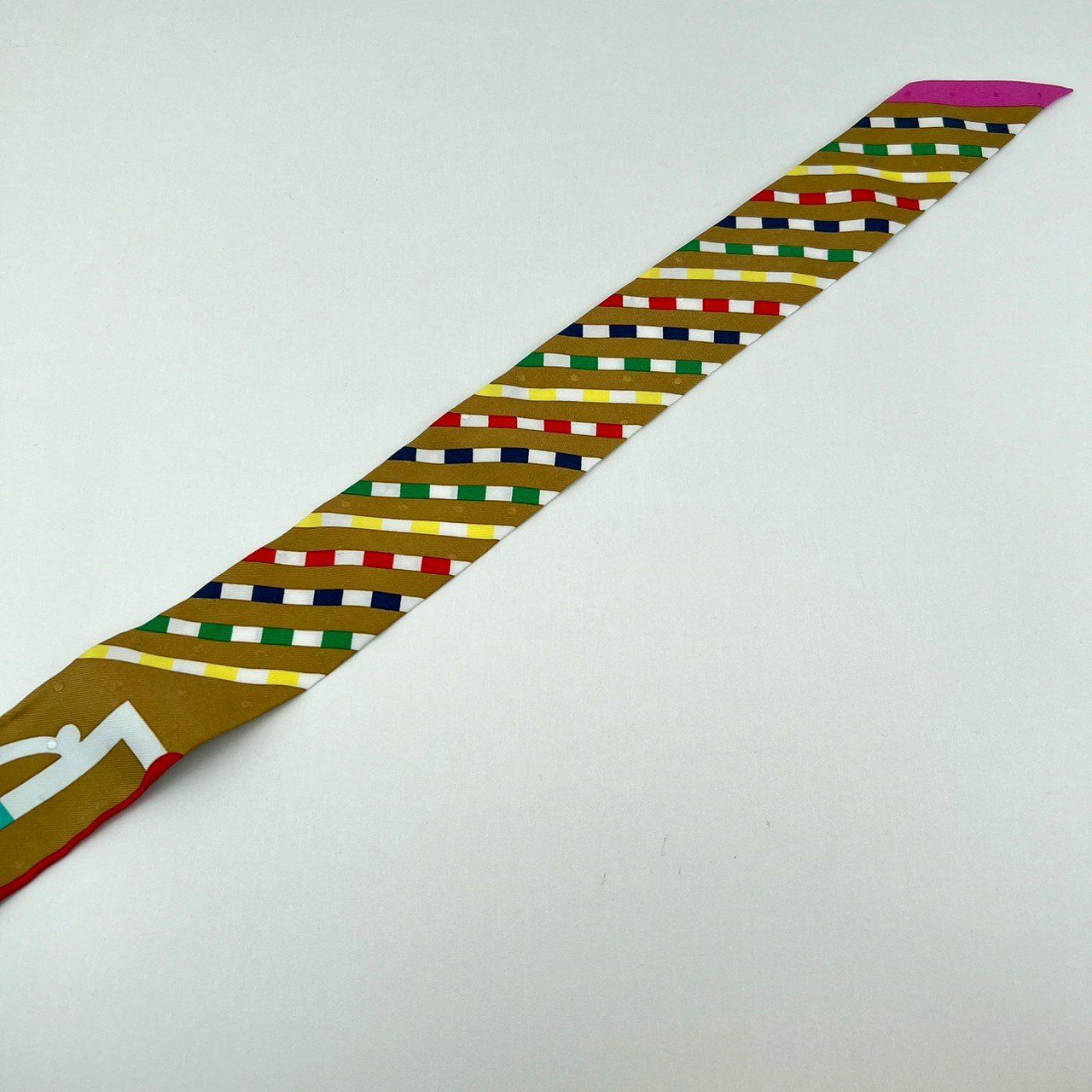 新品未使用 HERMES エルメス Twilly ツイリー マルチカラー ブラウン  