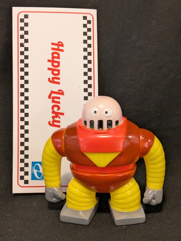 HAPPY LUCKY TOY ボスボロット デフォルメソフビ 黄成型|茶|オレンジ|グレー