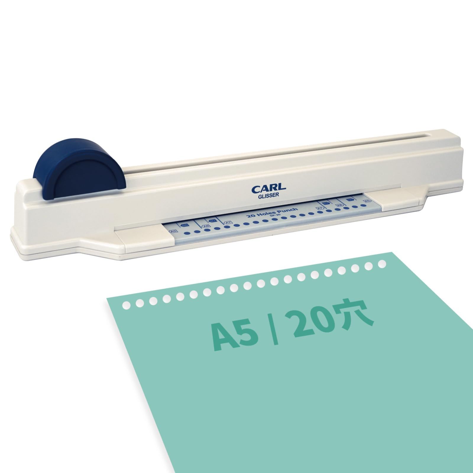 PatternName 単品_Size A5|20穴対応 カール事務器 CARL 穴あけパンチ ルーズリーフ|リングバインダー用 多穴 グリッサー A5|20穴対応 5枚 SP-20
