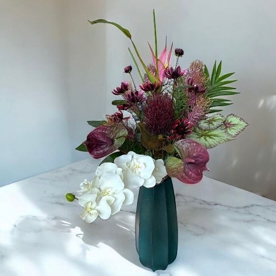 造花 シックなリゾートブーケ 南国風の花束|花束|光触媒|ホテルライク