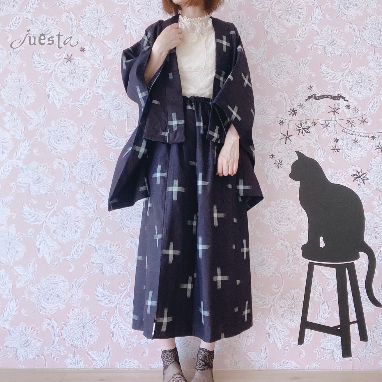 着物リメイクセットアップ