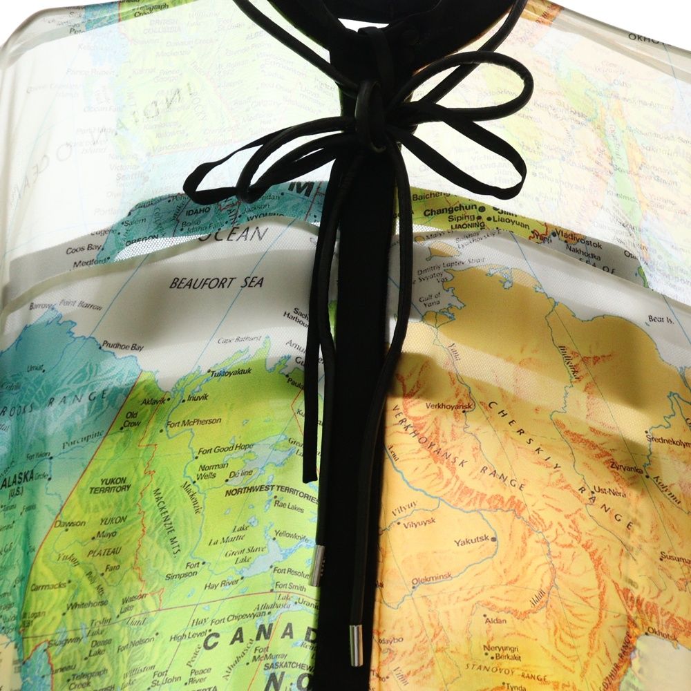 Sacai (サカイ) WORLD MAP ワールドマップ総柄 プリーツ