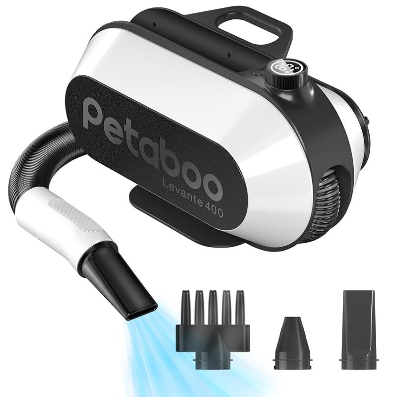 犬用ドライヤー Petaboo ペットドライヤー ハイパワー風力で速乾 静電気除去 大風量 騒音低減 犬 ドライヤー 一体型収納 ペットヘア乾燥機 ペット用 送風機 99段風速調整 温度調整 静電気除去 犬用 ブロワー 多頭飼い ペットサロン 0