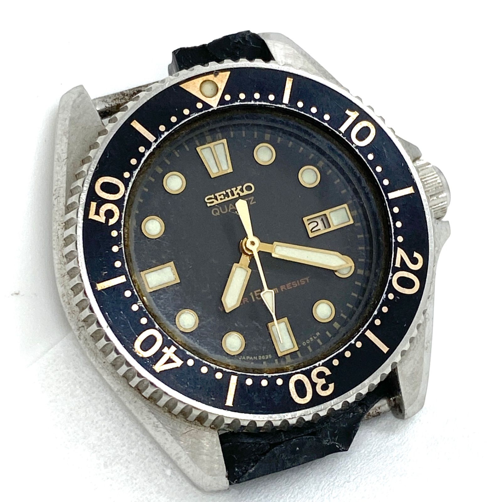 SEIKO セイコー ダイバー 2625-0010 クオーツ 黒文字盤 ベルトなし 