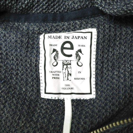 新品 e JEANS イージーンズ 日本製 HONEYCOMB ZIP HOODIE 岡山児島 ハニカム ジップパーカー e903-001 L Indigo Camouflage 定価41,800円 新品 e JEANS イージーンズ 日本製 HONEYCOMB ZIP HOODIE 岡山児島