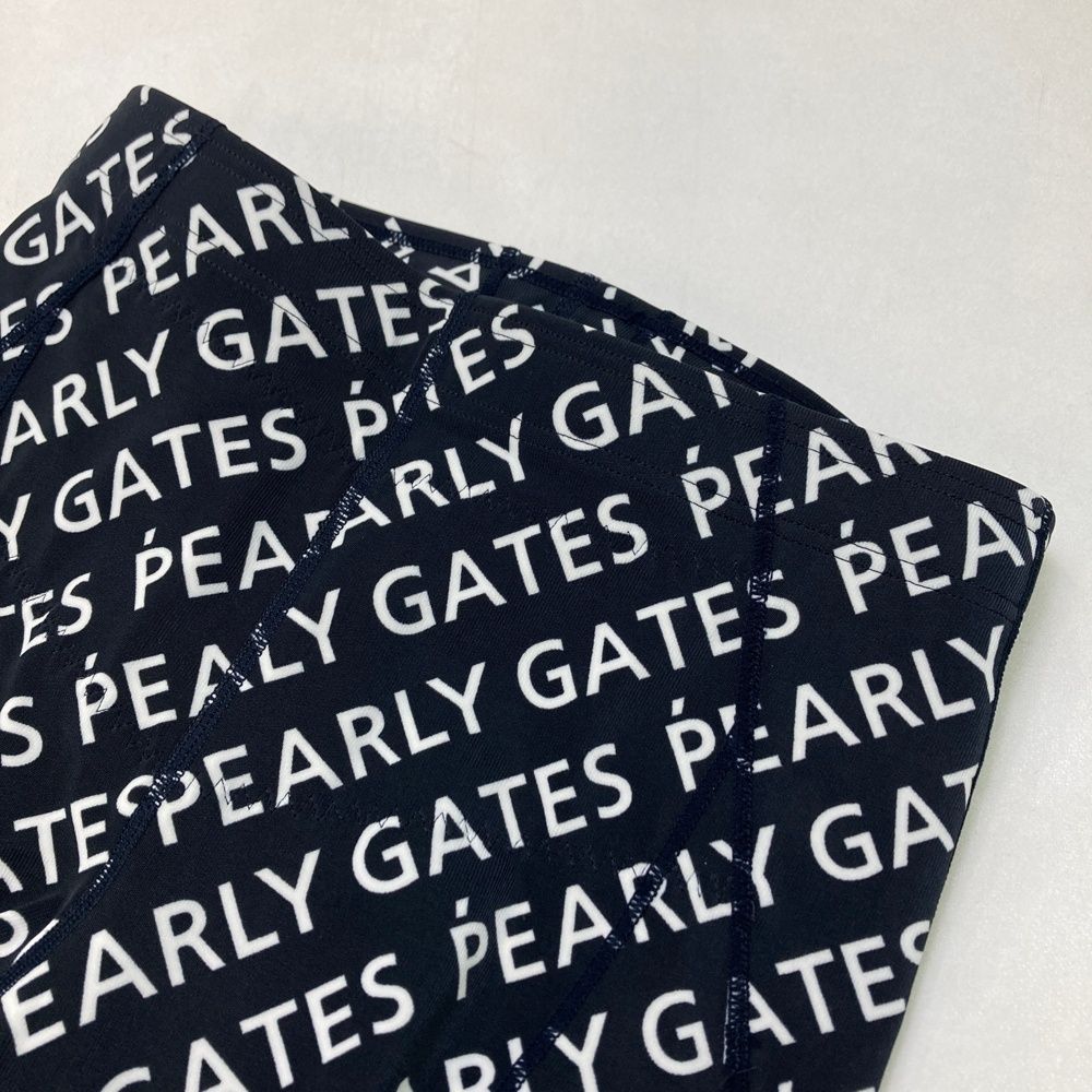 サイズ：S PEARLY GATES パーリーゲイツ ×CW-X レギンスパンツ ロゴ総柄 ネイビー系 [240101491302] ゴルフウェア レディース ストスト サイズ：S PEARLY GATES パーリーゲイツ ×CW-X レギンスパンツ