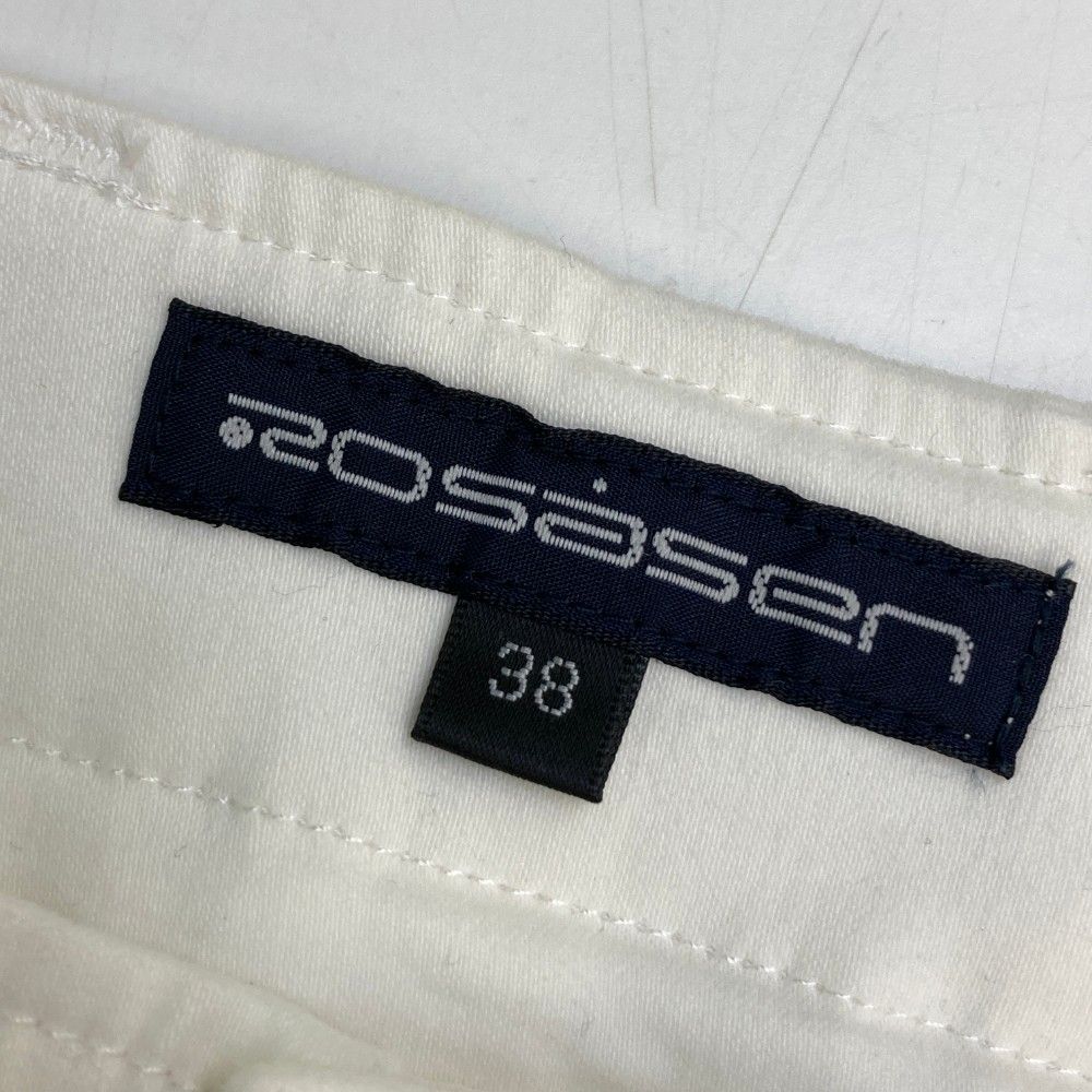 サイズ：S/38 ROSASEN ロサーセン  ストレッチパンツ  ホワイト系 [240101439918] ゴルフウェア レディース ストスト ROSASEN（レディース）ゴルフウェア ロングパンツ リヨセル