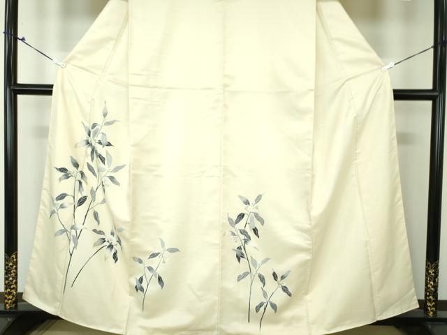 平和屋着物●訪問着　紬地　友禅　枝花文　正絹　逸品　未使用　DAAS3047ps 平和屋着物○訪問着 紬地 友禅 枝花文 正絹 逸品 未使用 DAAS3047ps