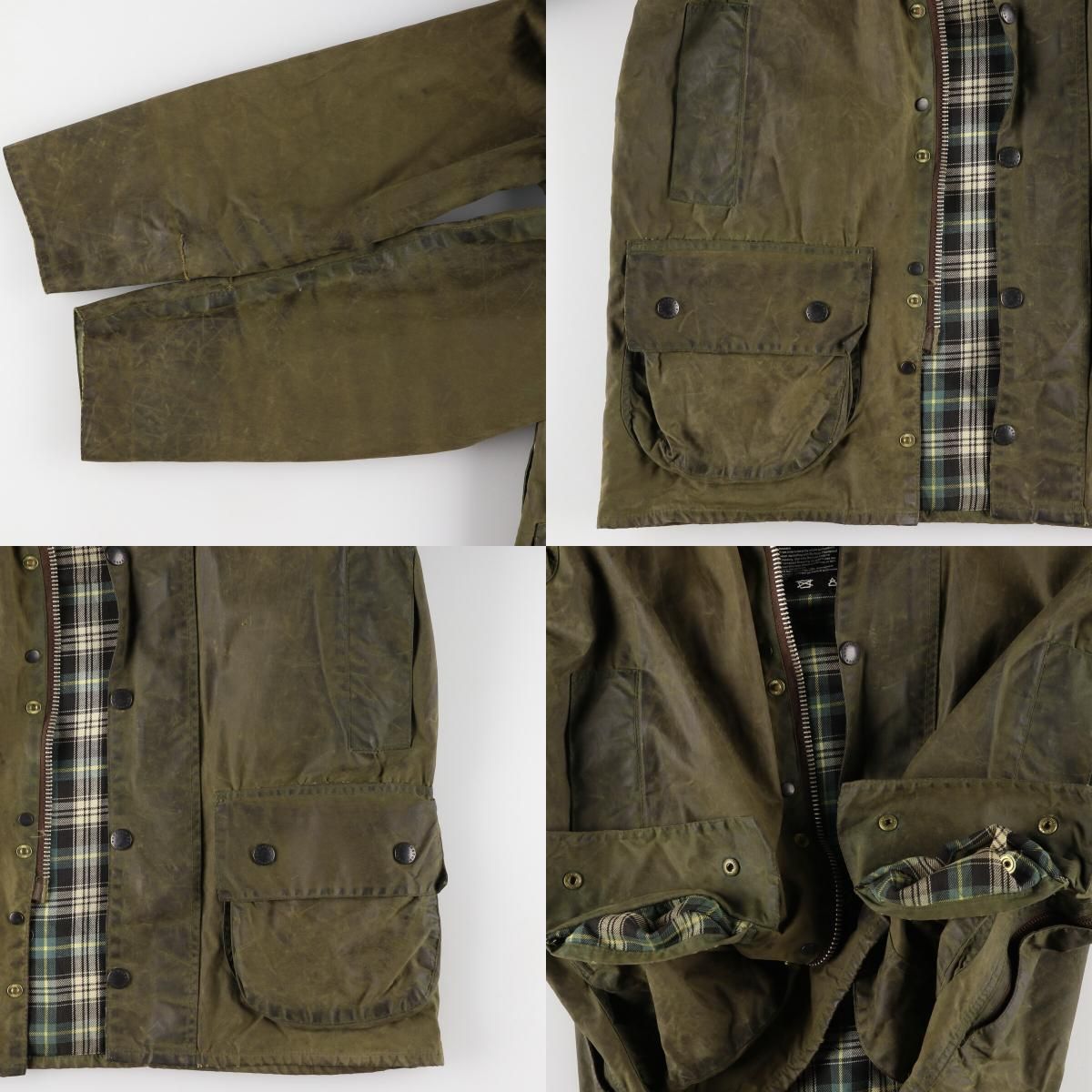 古着 90年代 バブアー Barbour BEAUFORT ビューフォート 旧3ワラント オイルド ハンティングジャケット 英国製 C38 メンズM/eaa445251