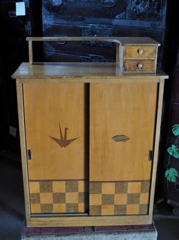 昭和レトロなかわいい下駄箱 昭和中期 古録展 送料無料 品番