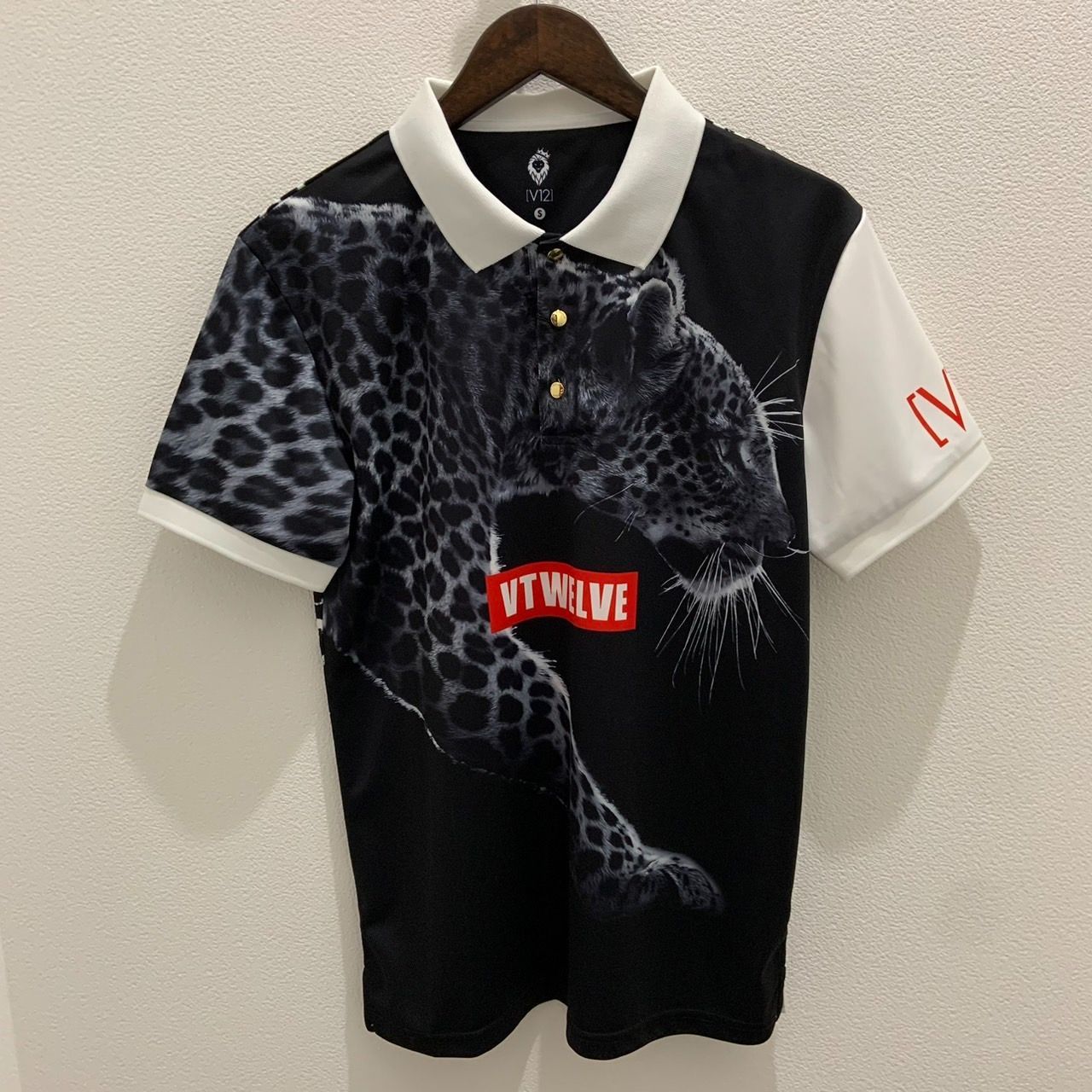 VTWELVE ヴィトゥエルヴ リアルレオパード ヒョウ柄 ポロシャツ
