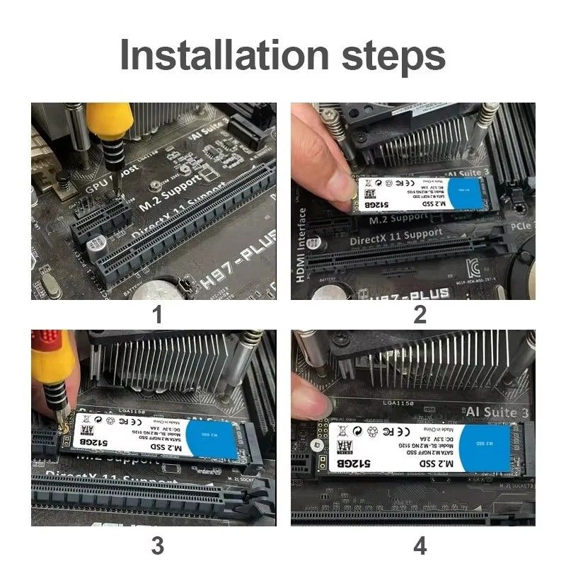 HESRAY M2 SSD 4TB SATA MODEL SLM2 NG 内臓ソリッドステートドライブ Read 5000|7000MBs Write 4000|4600MBs デスクトップ ノートパソコン
