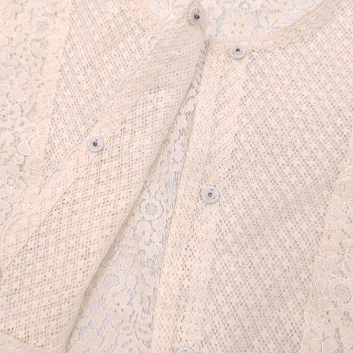 Rossa インポートロッサ 刺繍 五分袖 レース カーディガン 44