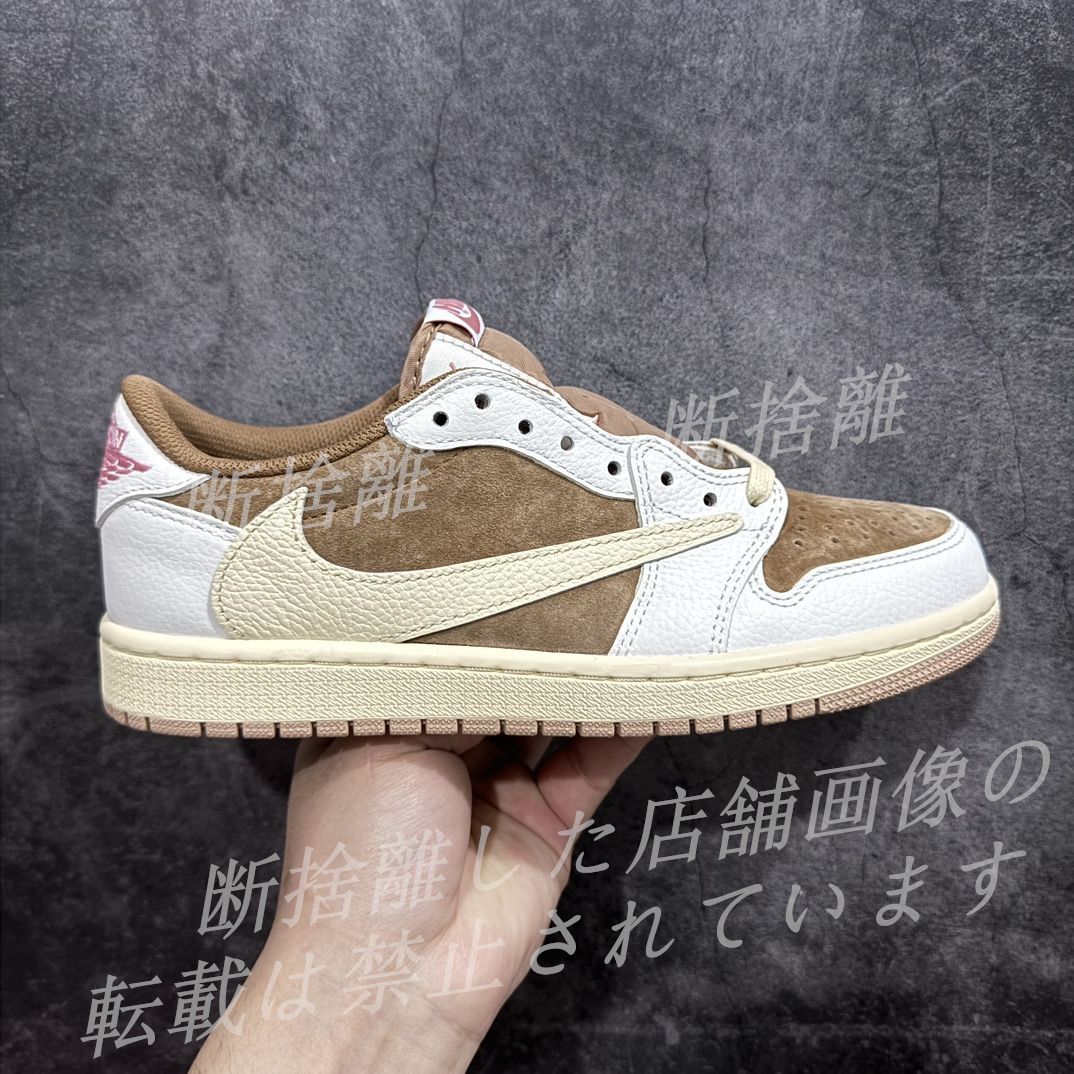 新品、Travis Scott x Air Jordan AJ1 Low OG SP TS  靴  スニーカー   DM7866-106