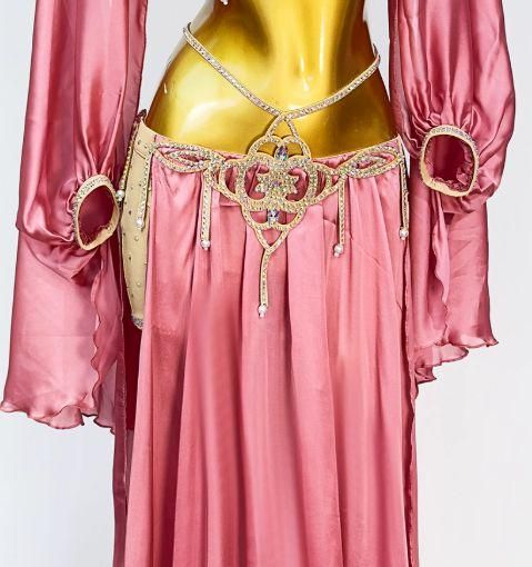 ベリーダンス衣装 オリエンタル衣装 ブラスカート 薄ピンク オーダーメイド ベリーダンス オリエンタル衣装 ピンク ブラ スカート オーダー