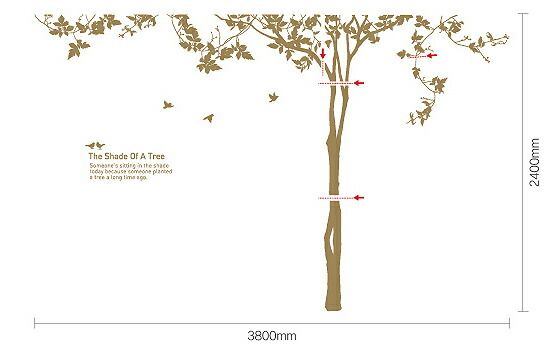ウォールステッカー Shade of a tree Latte/Brown/インテリア 壁掛け 額入り 額装込 風景画 油絵 ポスター アート アートパネル リビング 玄関 プレゼント モダン アートフレーム おしゃれ 飾る 5Lサ