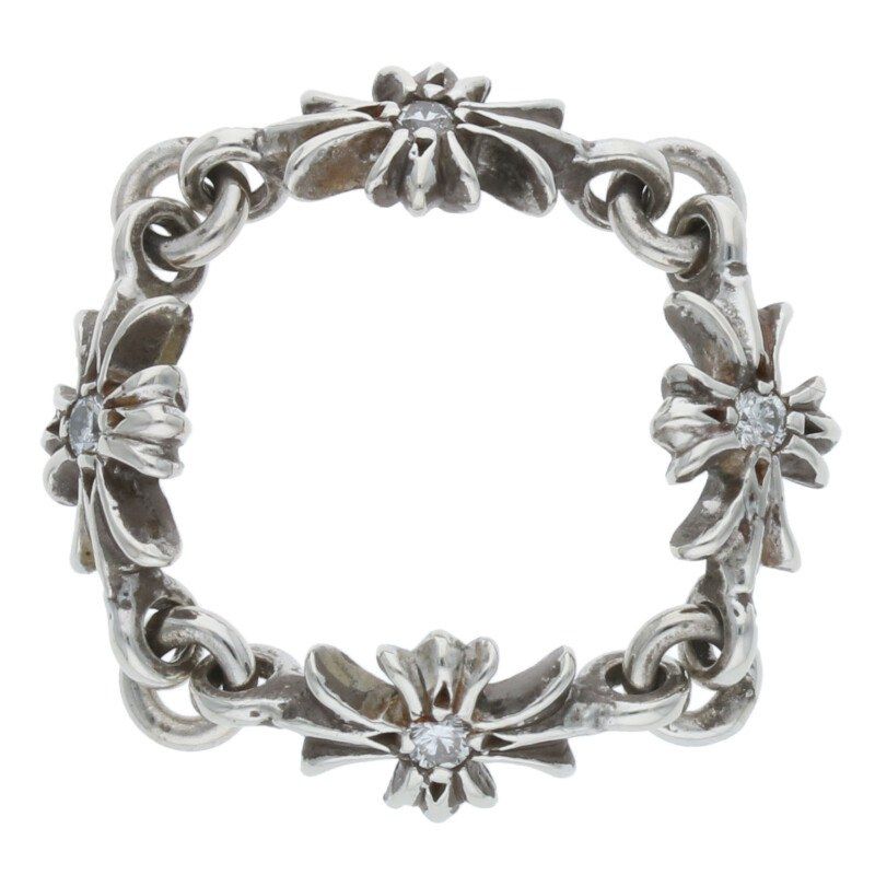 クロムハーツ タイニーECHプラス パヴェダイヤ リング 指輪 シルバー クロムハーツ RING TNY E CH PLS DIA/タイニーECHプラス ダイヤ