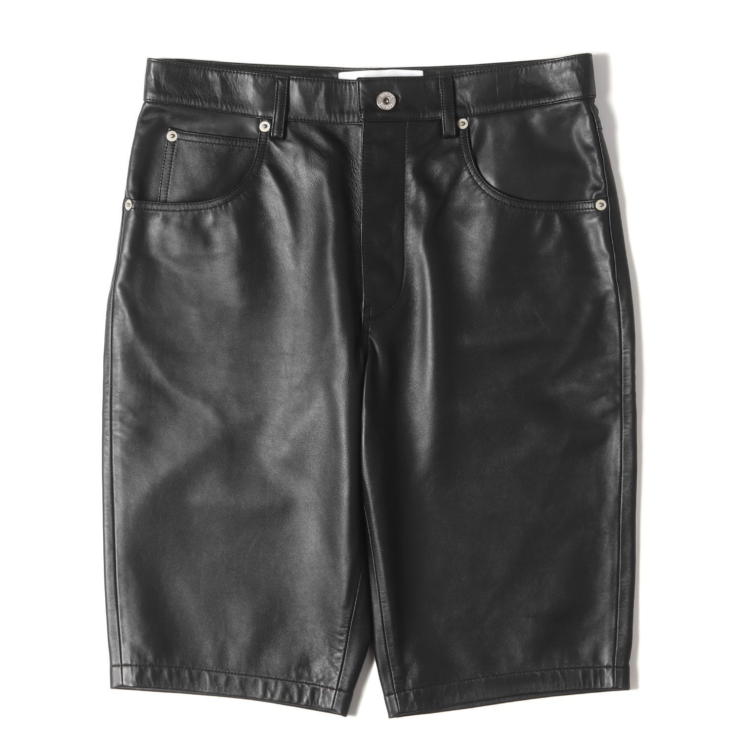 美品 LOEWE ロエベ パンツ サイズ:46 22SS ラムレザー ショートパンツ 