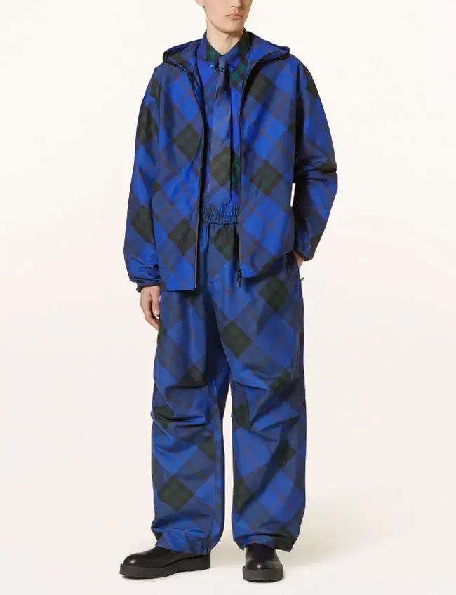 BURBERRY バーバリー 24SS EKD 刺繡 チェック ツイル パンツ