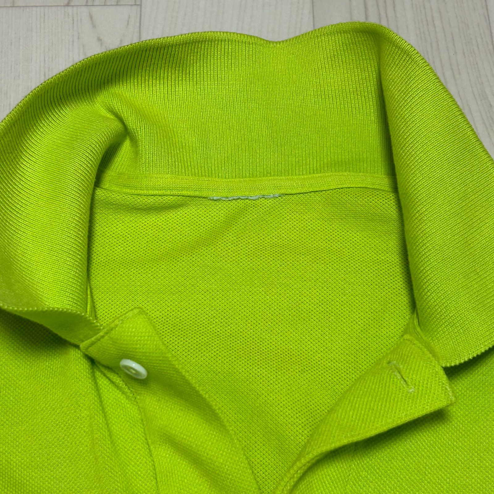 ヴィンテージ☆ラコステ／フレンチラコステ F5191 DEVANLAY社 紺 L LACOSTE ラコステ ワニワッペン 鹿の子ロングスリーブポロシャツ F5191
