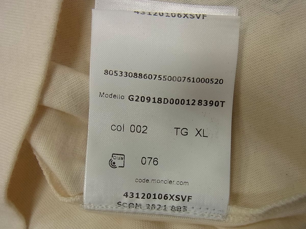 新品 定価6万円☆MONCLER モンクレール 21AW ロングTシャツ