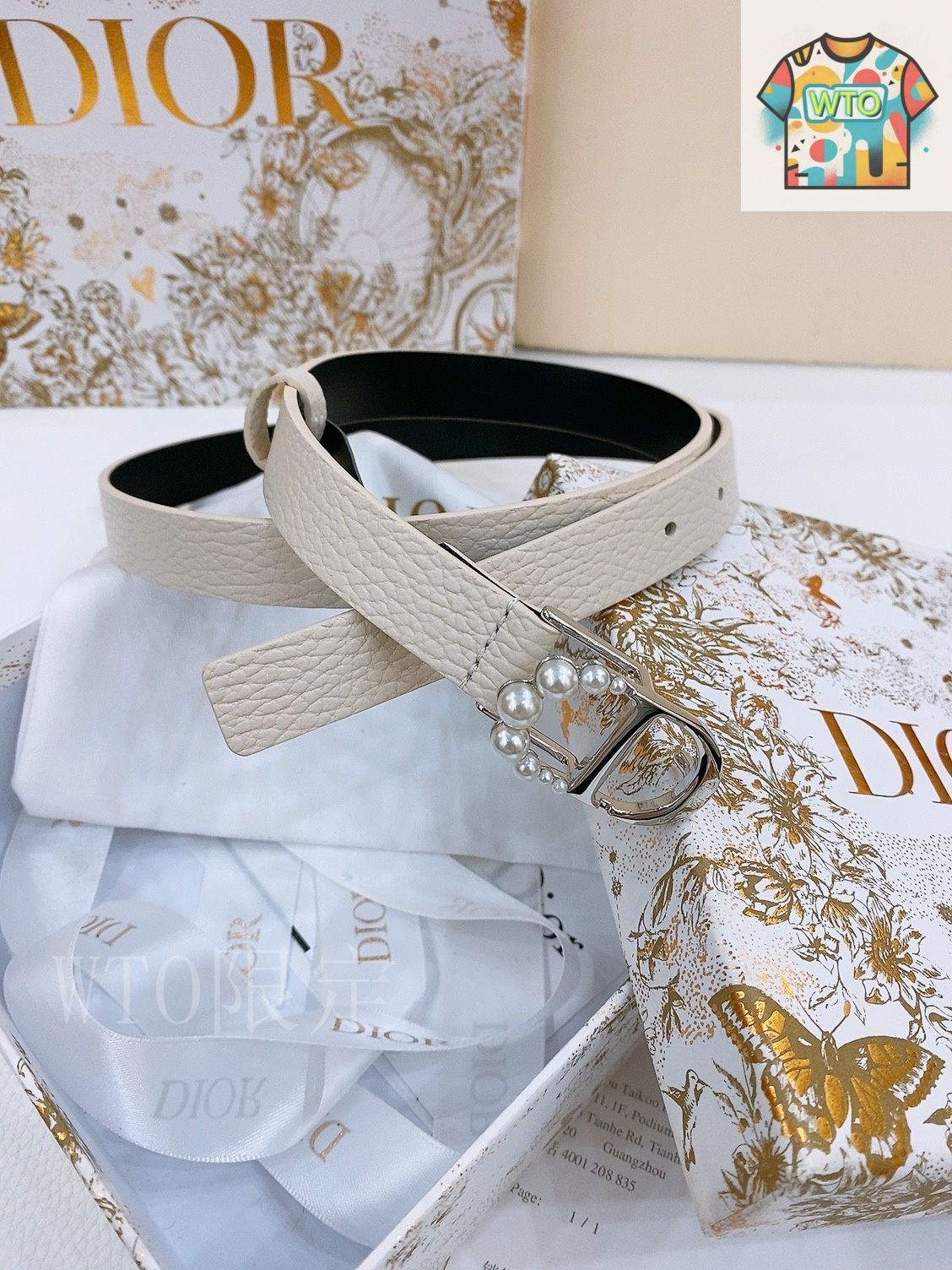 今日特価】Dior Saddle Belt ダブルフェイスレザーベルト-2